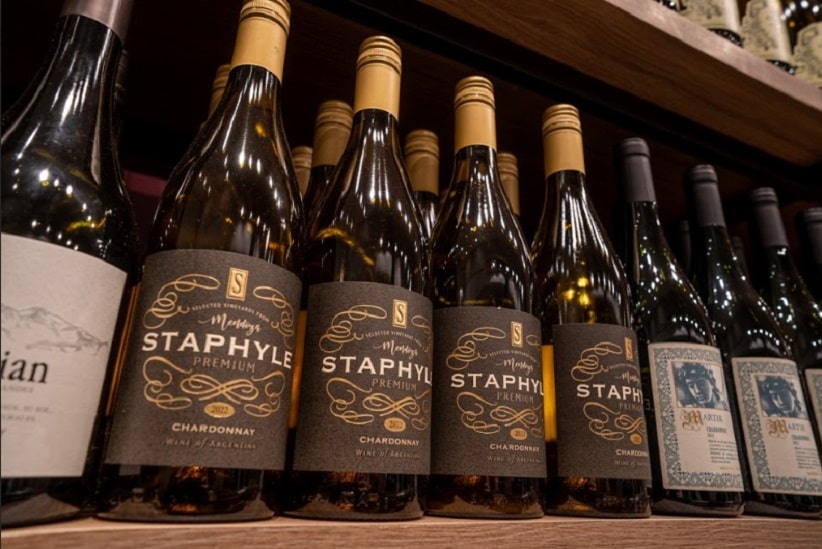 Staphyle winery label at Oda Duty Free, in Foz do Iguaçu. Photo: Marcos Labanca/H2FOZ