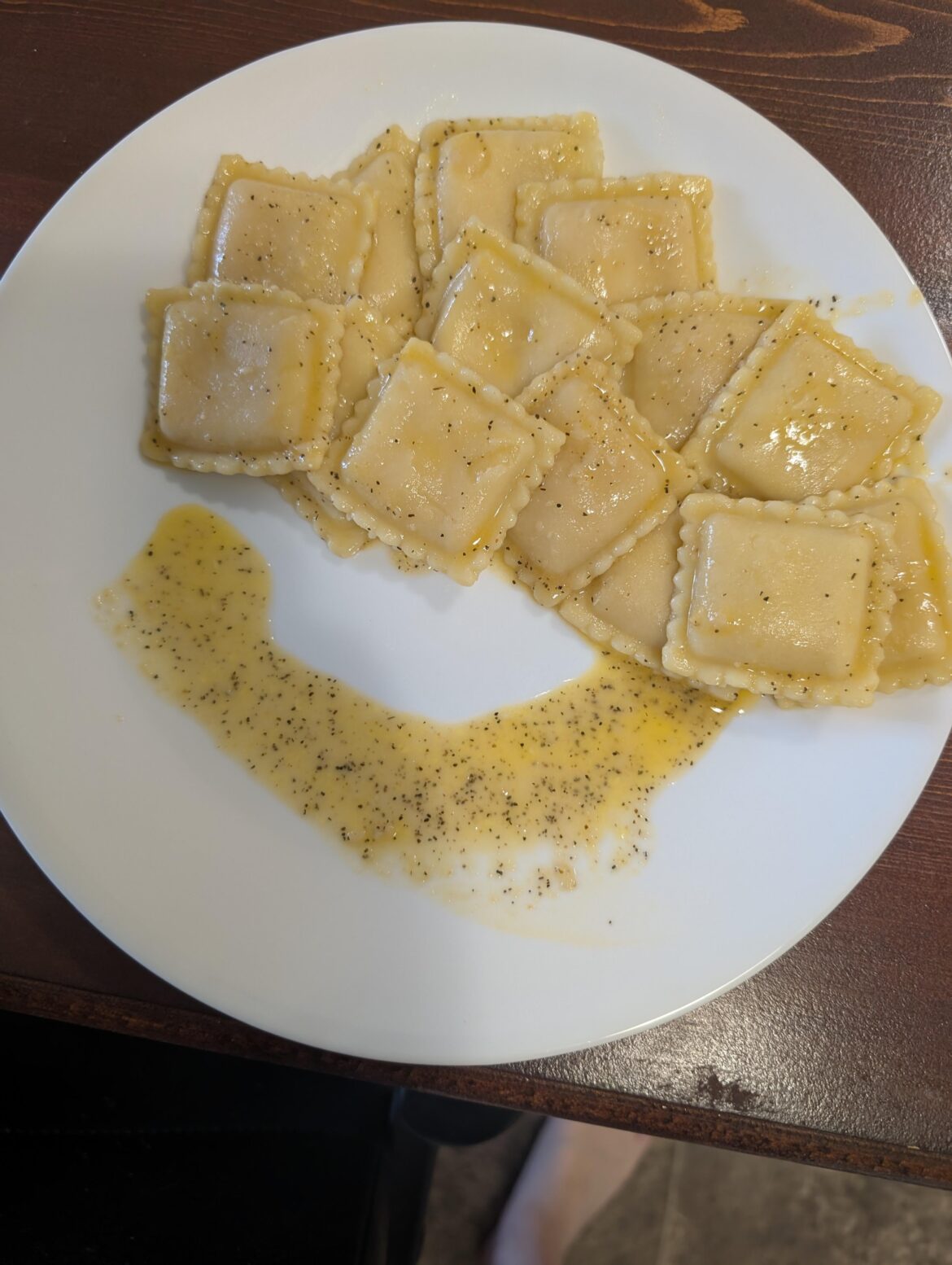 I didn't have any pasta sauce so I made my own fake butter sauce