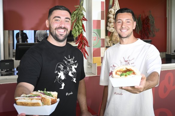 Piccolo Panini Bar owners Stephen Hatzikourtis and Damian Iaconis bringing the Italian flavour.