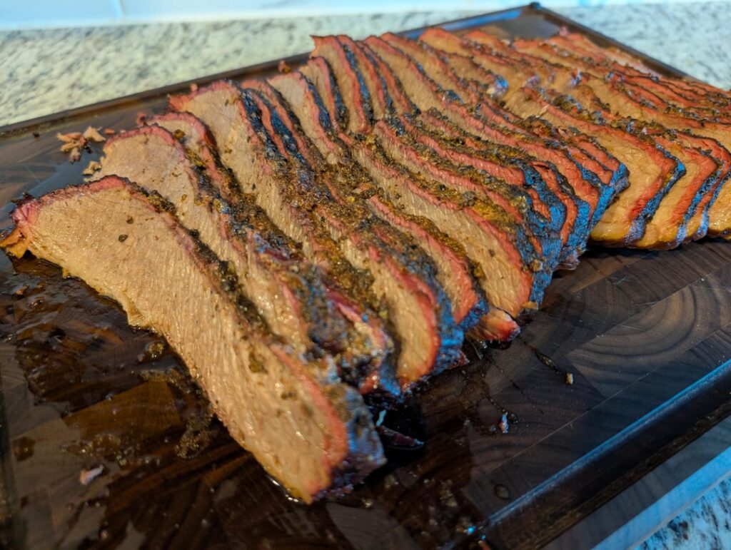 First brisket ever, smoked on my kettle