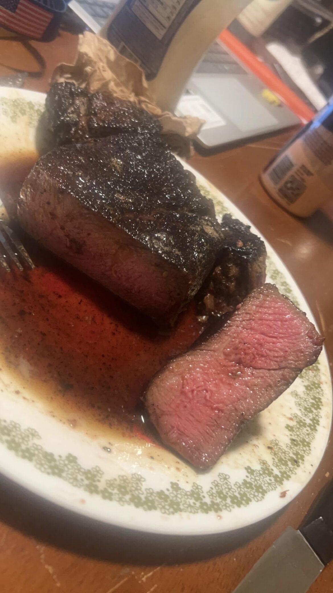First time cooking a thicker steak on a pan, how’d I do?