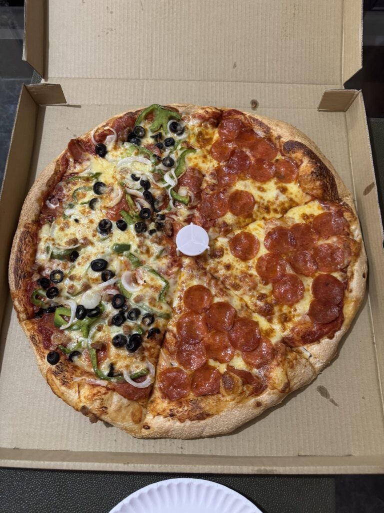 How many calories per slice for this pizza?