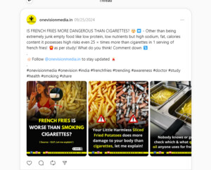 French fries claim