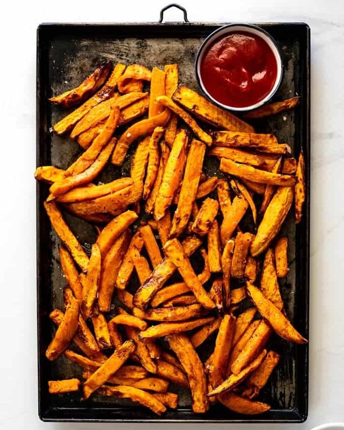 french fry recipes garlic butter sweet potato fries