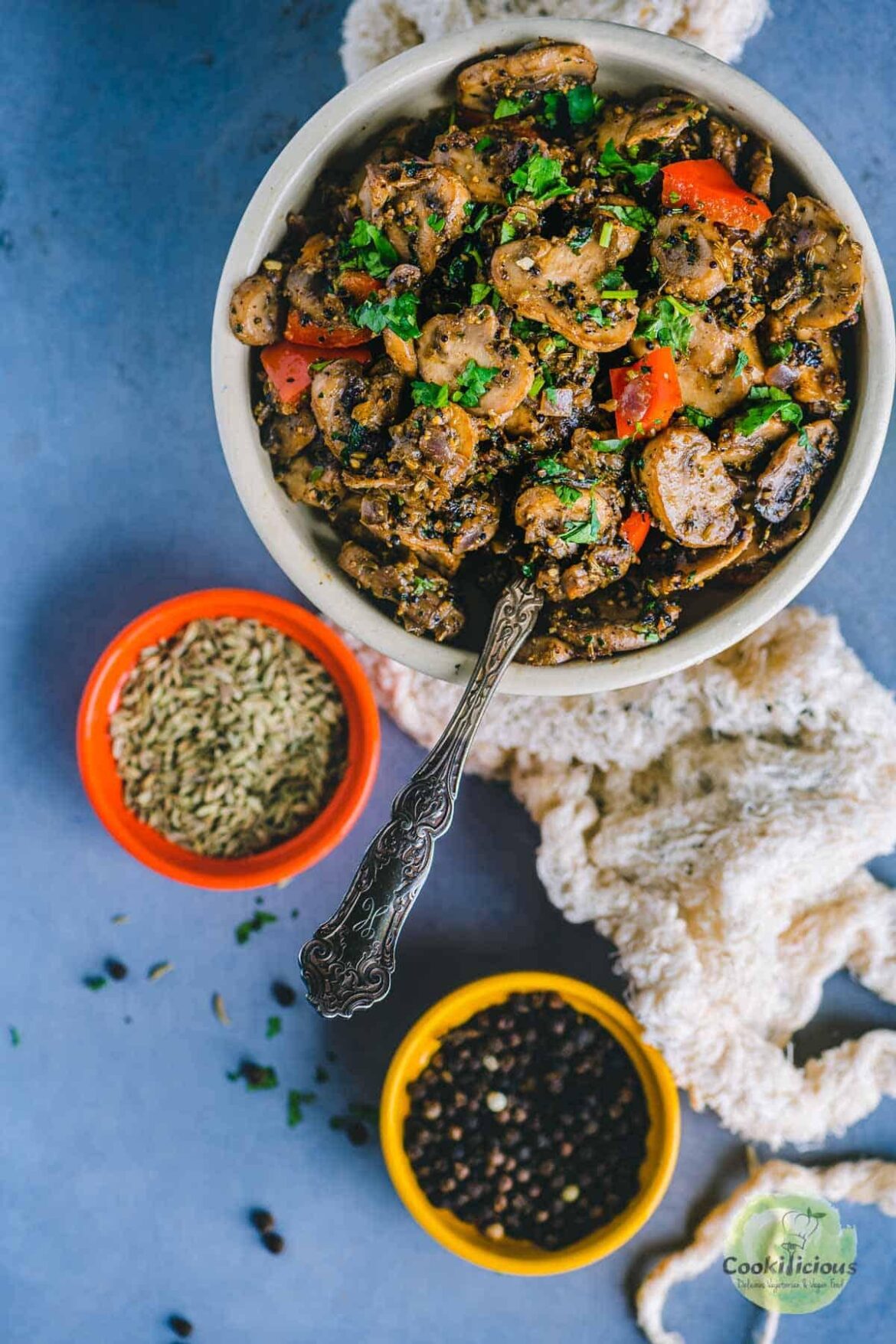 Indian Mushroom Pepper Fry | Stir-Fry Mushrooms