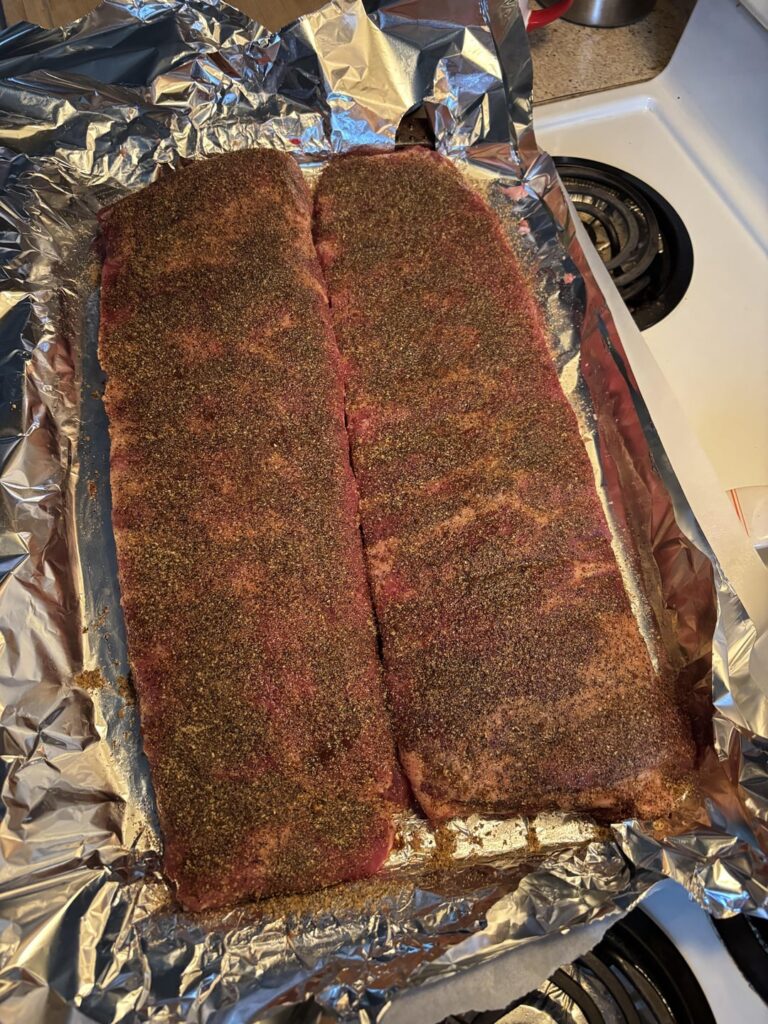 The wife and kids fight for my slow baked ribs.
