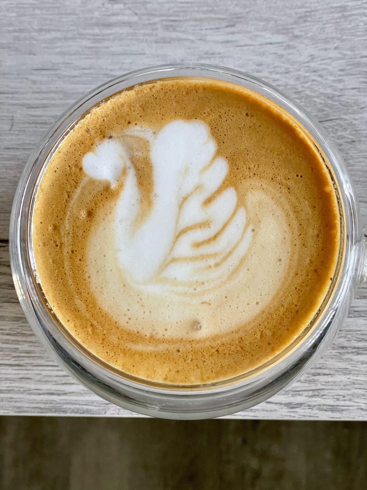 Swan Sunday. Made with almond milk