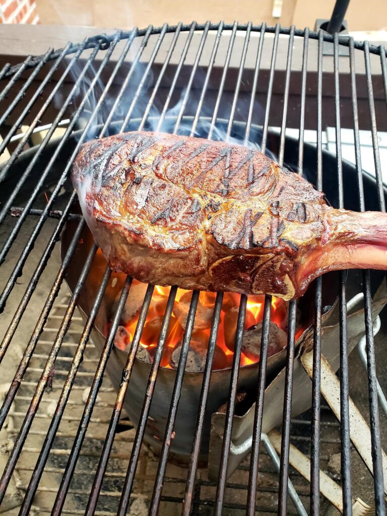 Experimental reverse sear on a bone in ribeye