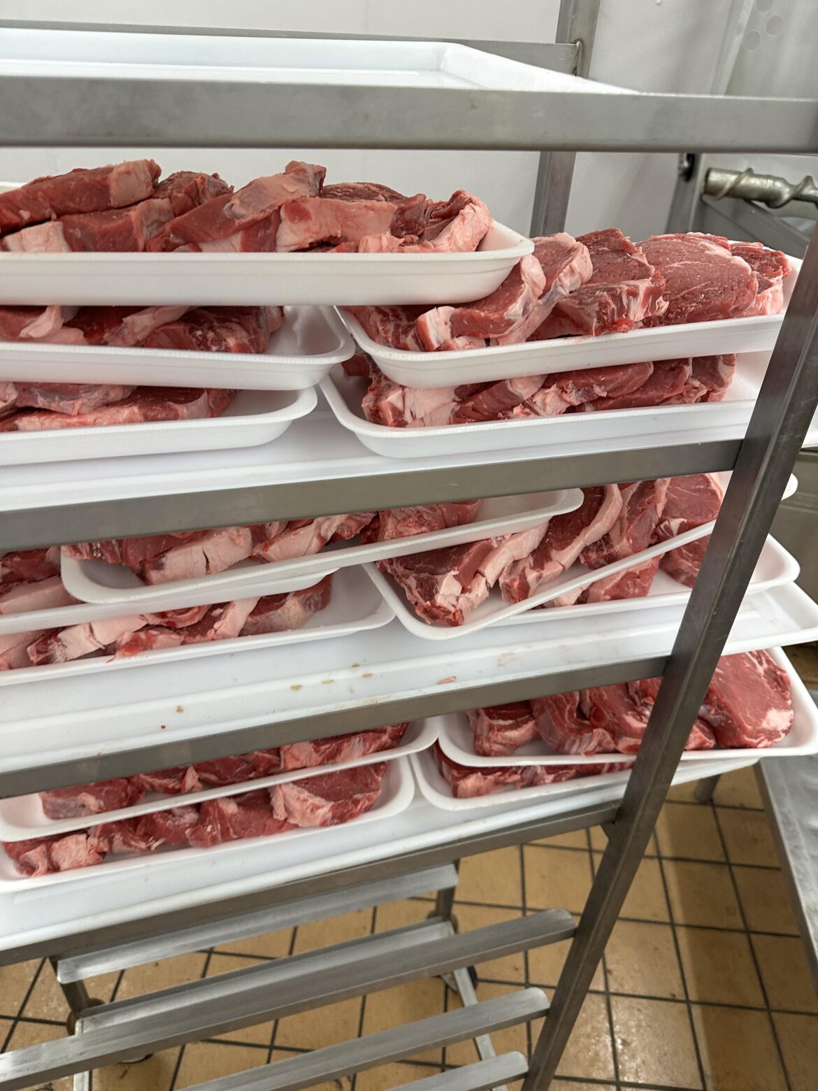 75 12 oz BI ribeyes cut in 35 minutes. Not bad