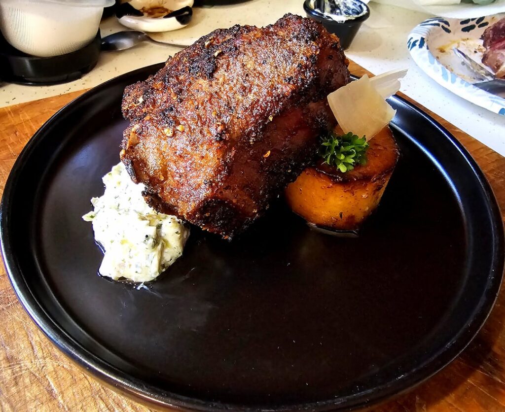 Lamb & Fondant Potato w/ Creamy Chimichurri