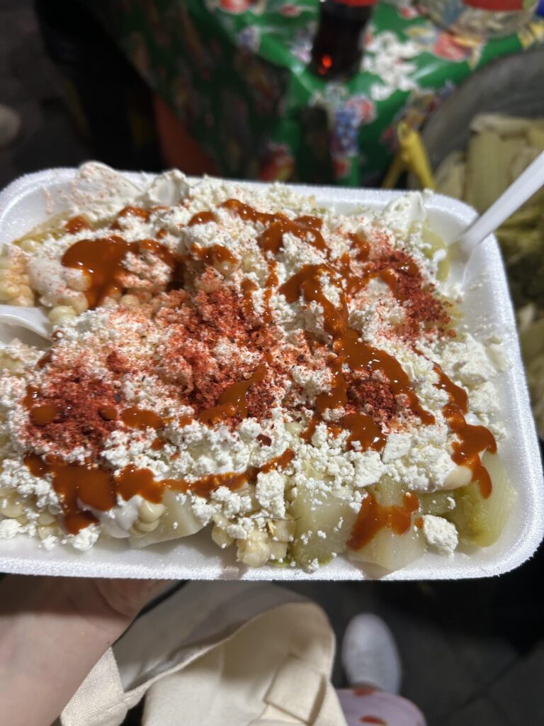 alternative to heavy street elote/chayote