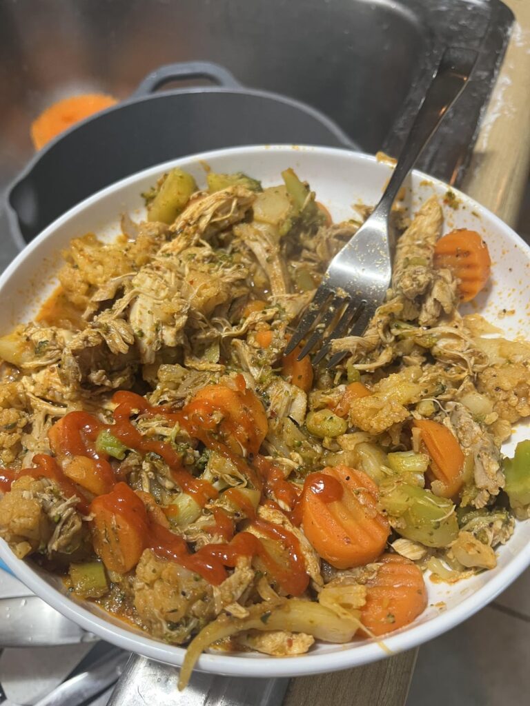 Easy veggie and chicken dinner