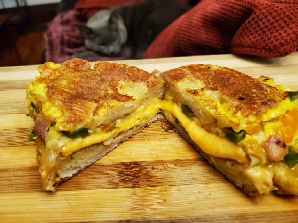 I love a good western omelette sandwich