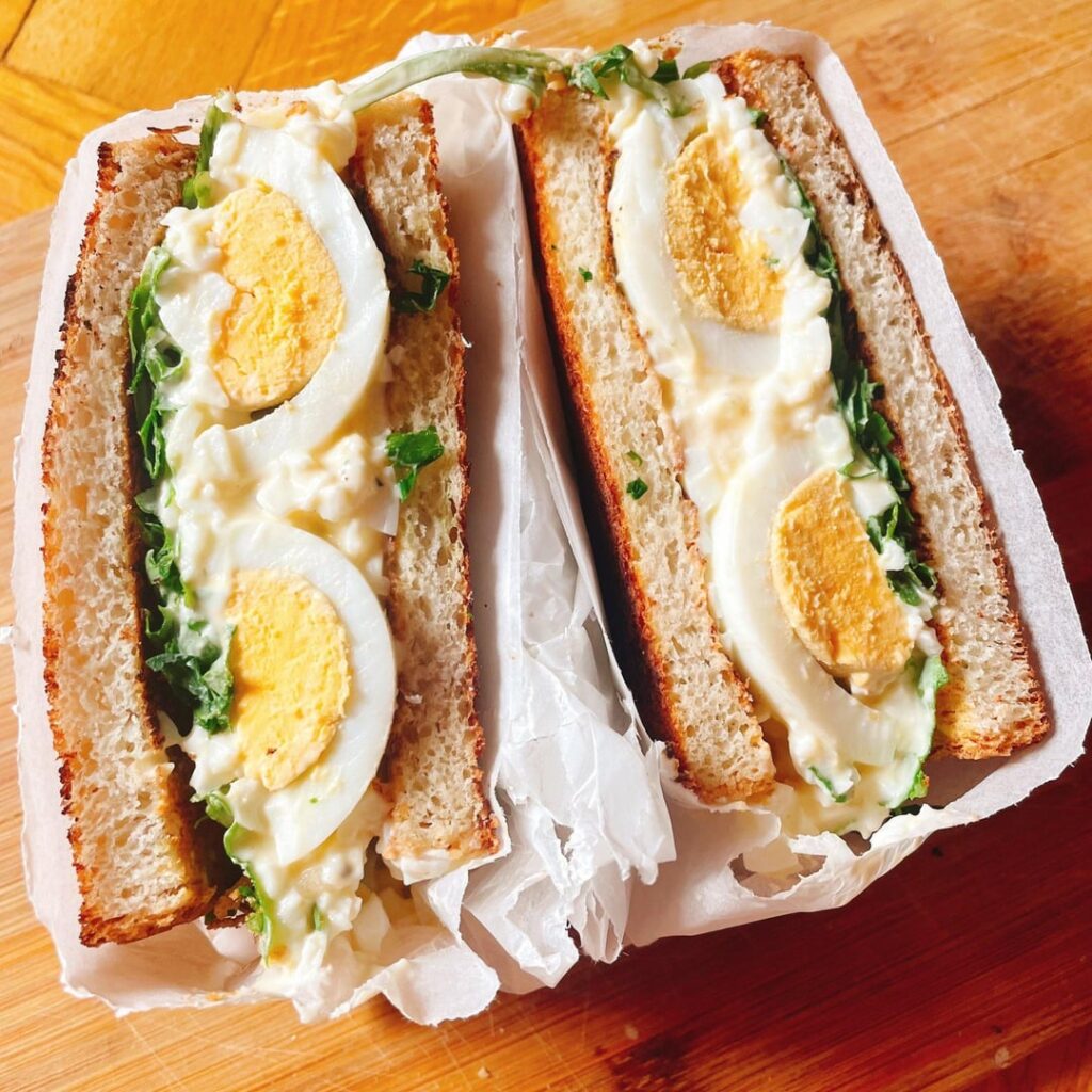 tamago sando that i made that i haven’t tried to recreate since because i don’t think i’ll be able to replicate this beauty