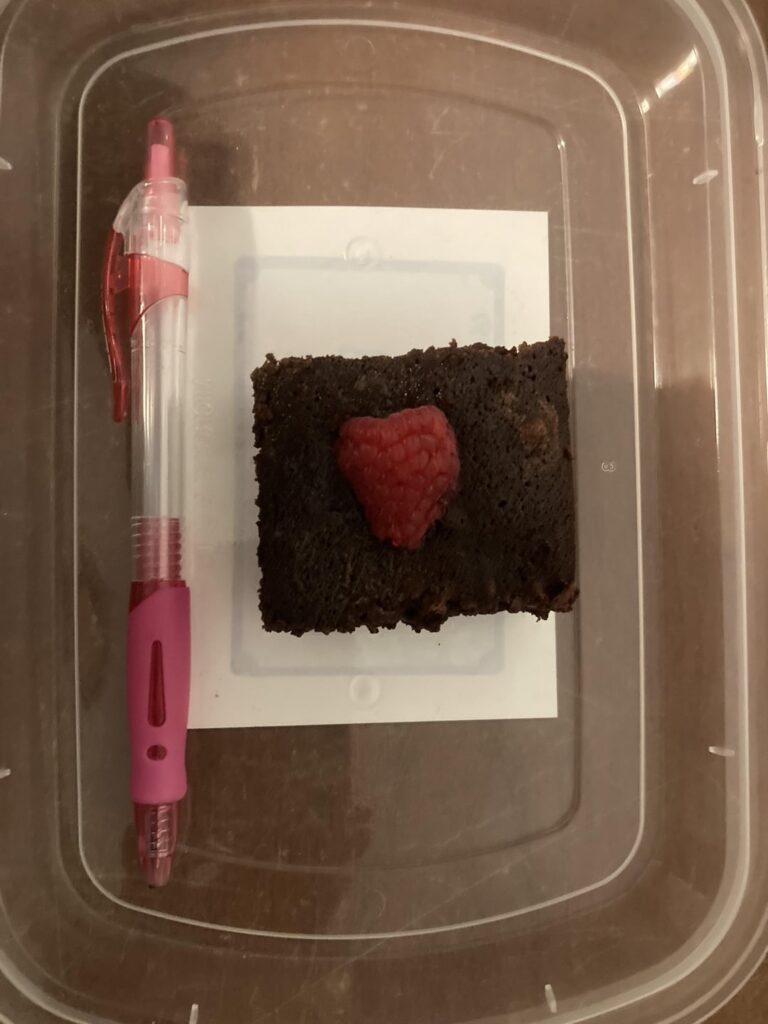 Calories in this raspberry brownie?