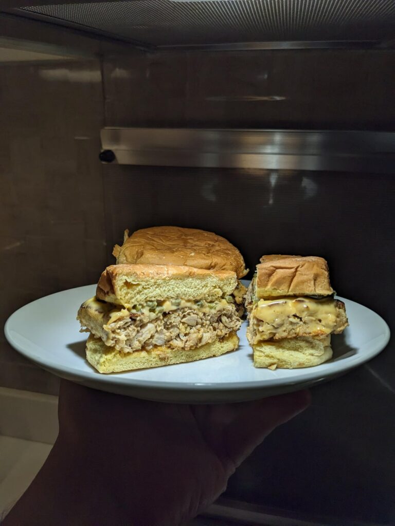 Pulled chicken sandwich