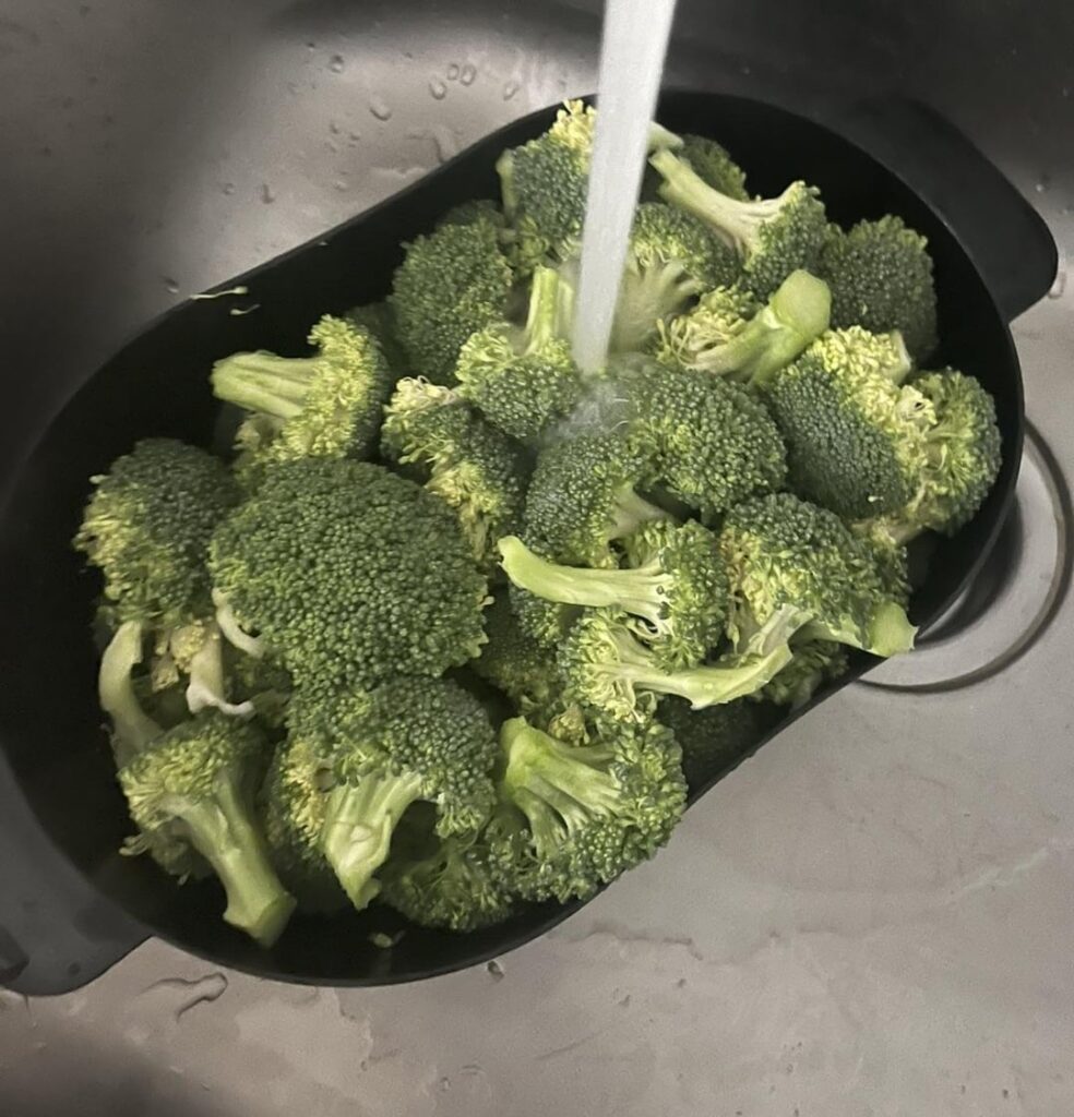 Broccoli and the pepper flakes