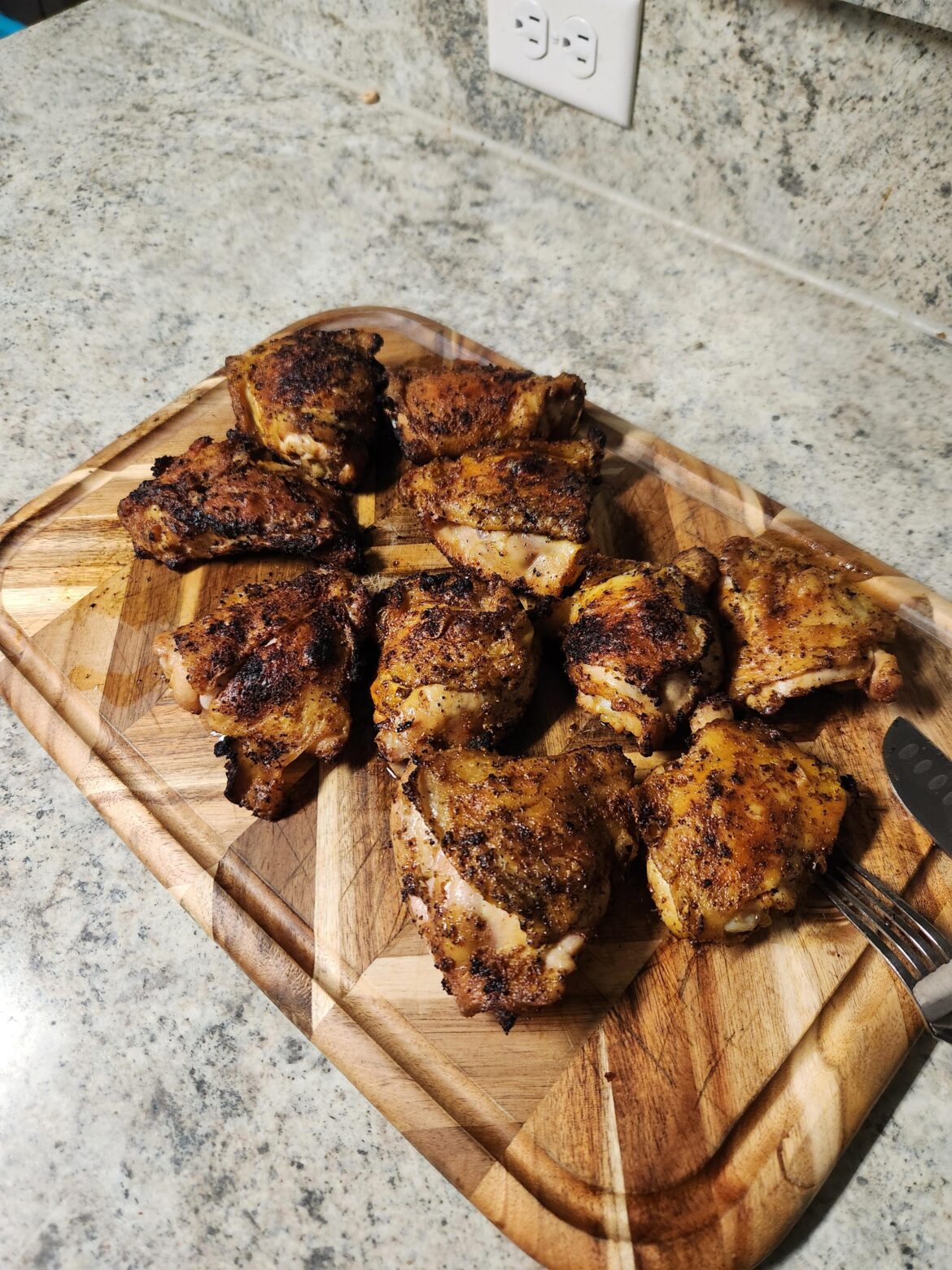 I "grilled" some some chicken thighs over charcoal