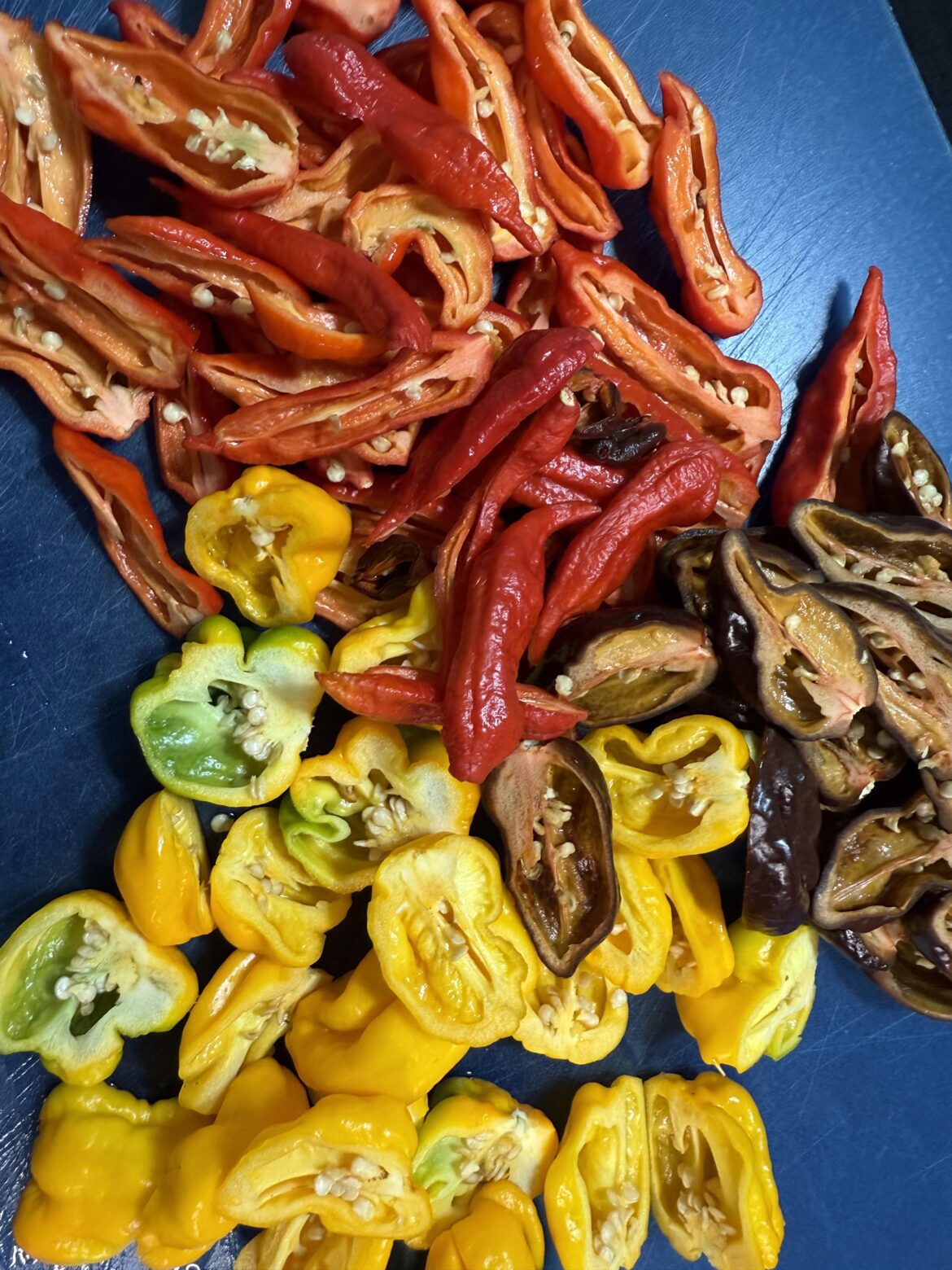 I was dehydrating pods on the weekend.