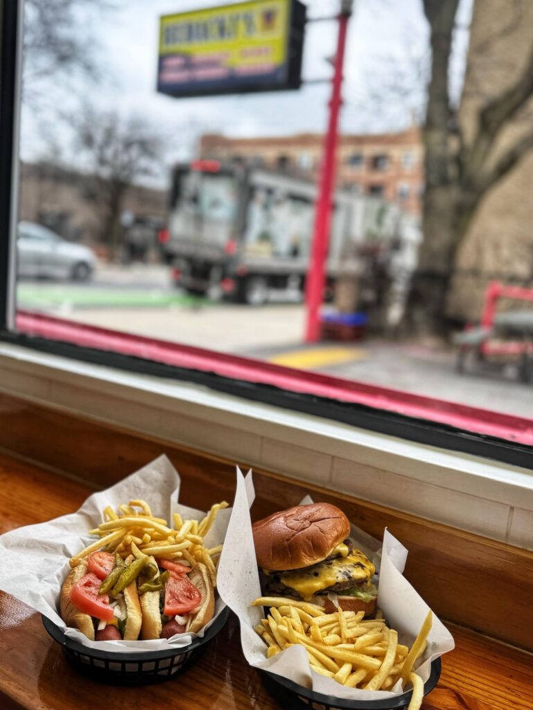 Budackis drive in for lunch.