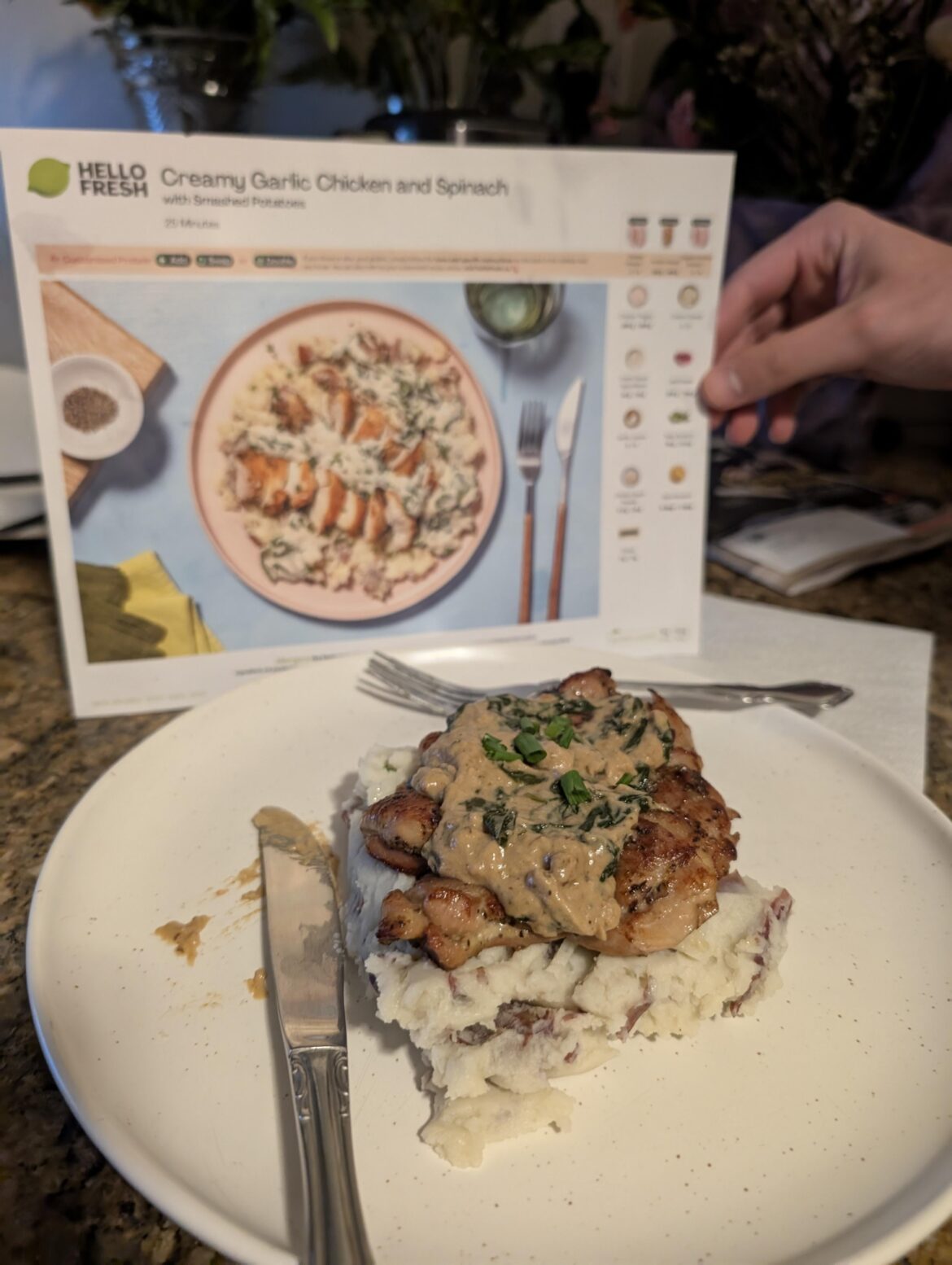 Creamy Garlic Chicken and Spinach