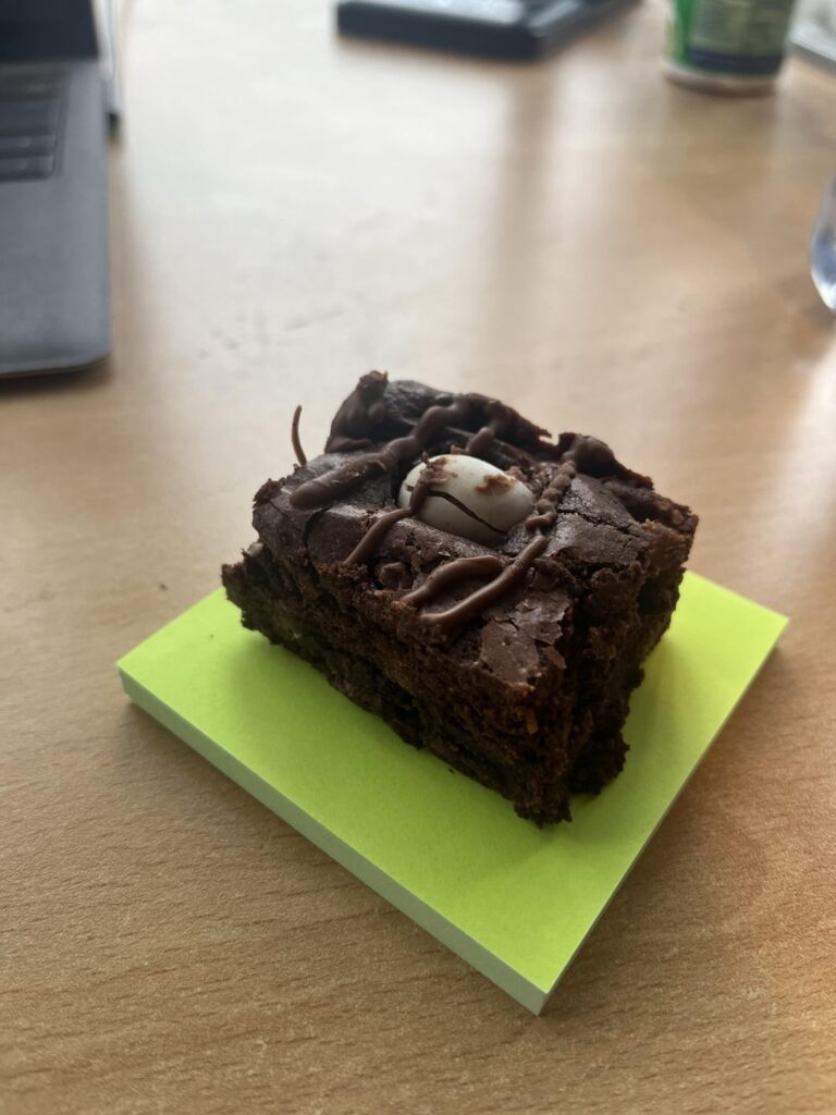 calories in this homemade mini egg brownie?