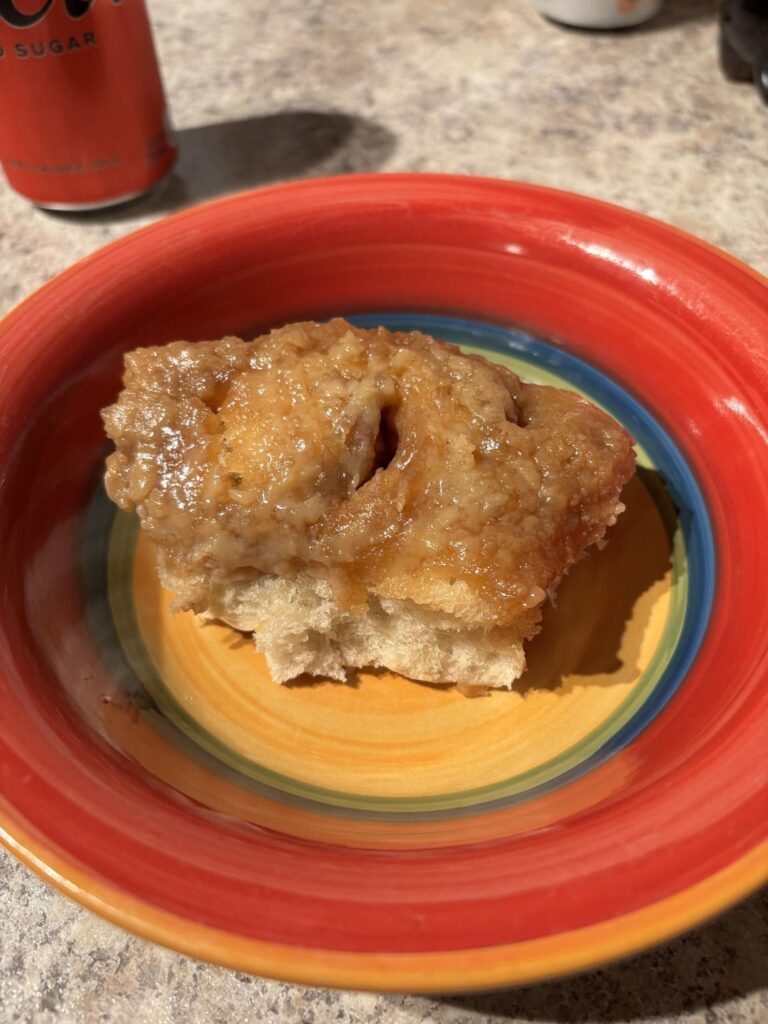 Calories in this homemade caramel roll?