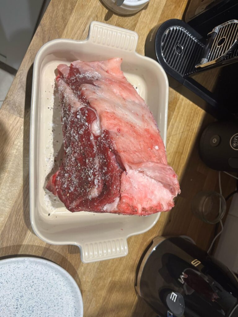 Trimming prime rib