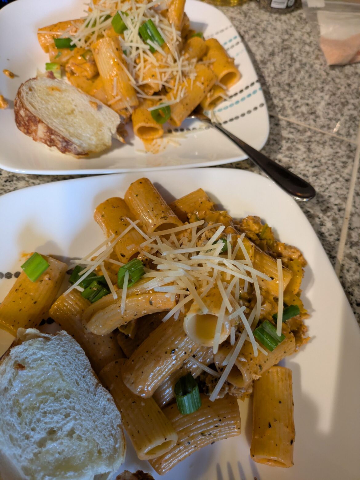 Chicken sausage rigatoni
