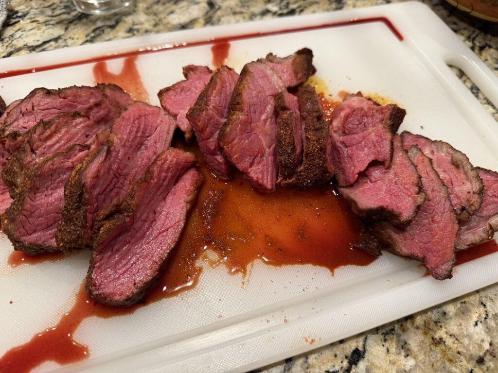 Boyfriend greeted me with Butcher Box Tri-tip after work today😸