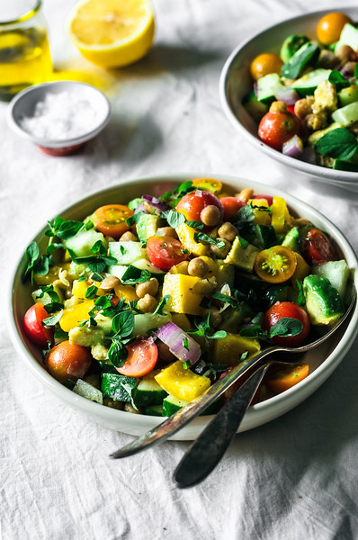 Chickpea Salad - Vegan Greek Recipes