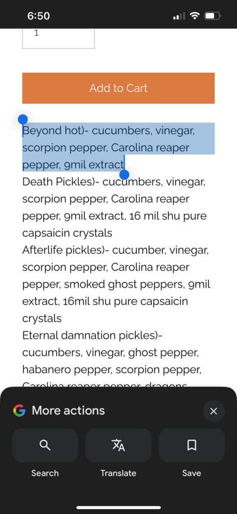 Tex’s Hot Stuff… ouch Tex’s Hot Stuff… ouch