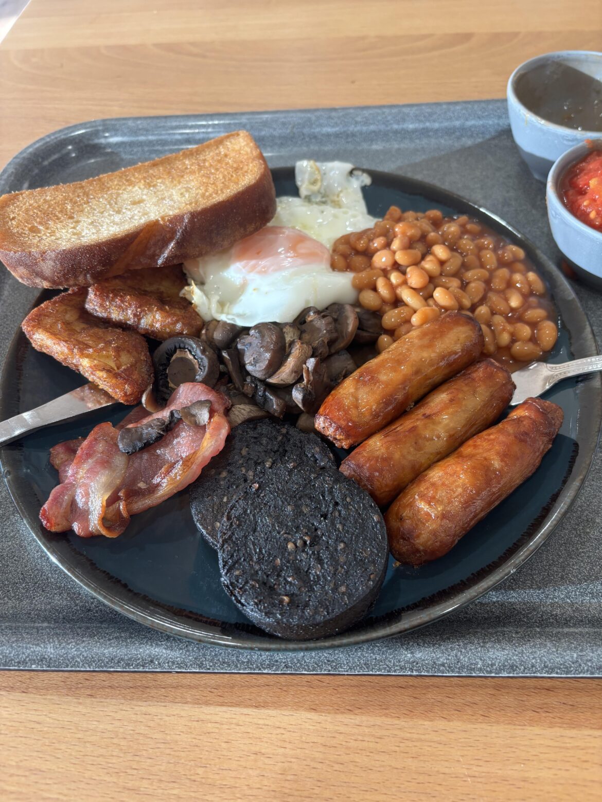 Morrisons Cafe, £8.95 (around that I believe.)