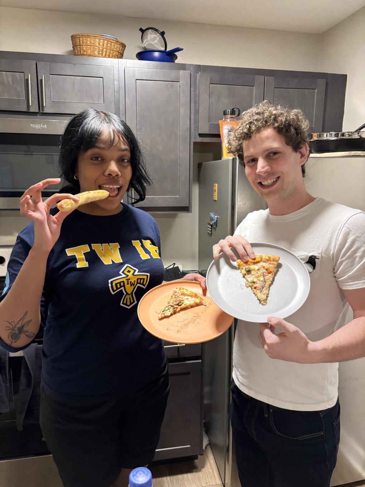 Losing our Anchovy Pizza virginity! Loved it :)