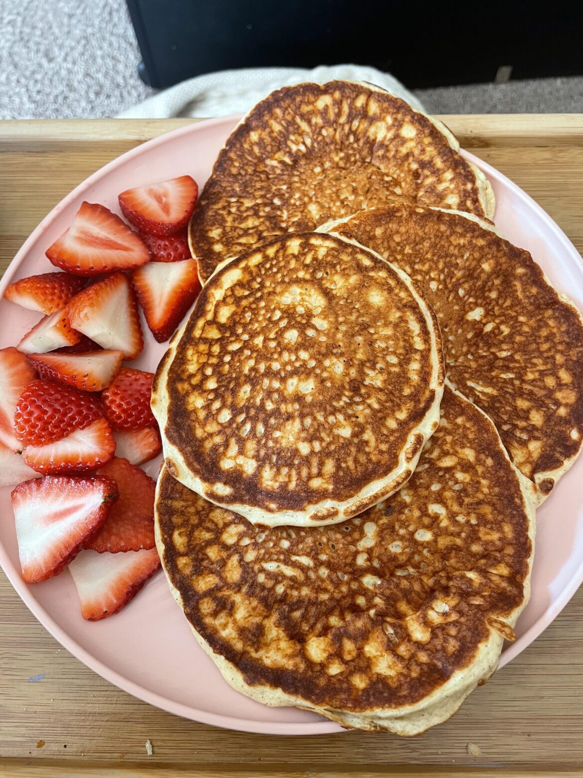 400 cal, ~50g protein huge pancake stack!