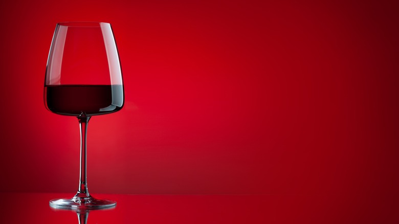 red wine against red