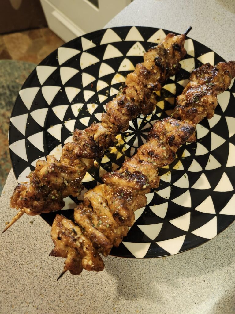 First time making chicken skewers First time making chicken skewers