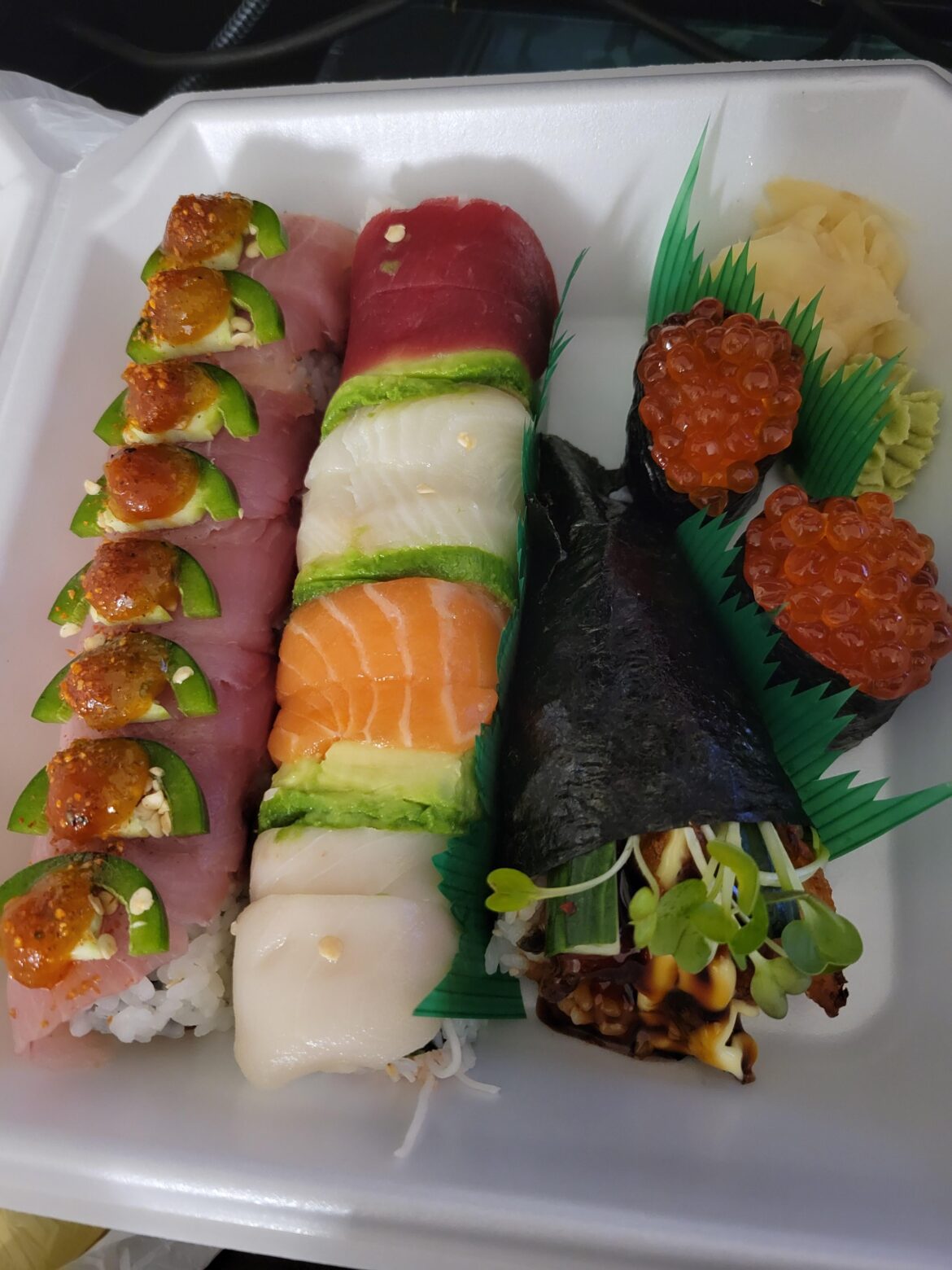 Sushi takeout, because why not