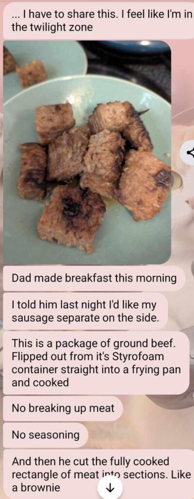 father-in-law's "breakfast sausage"