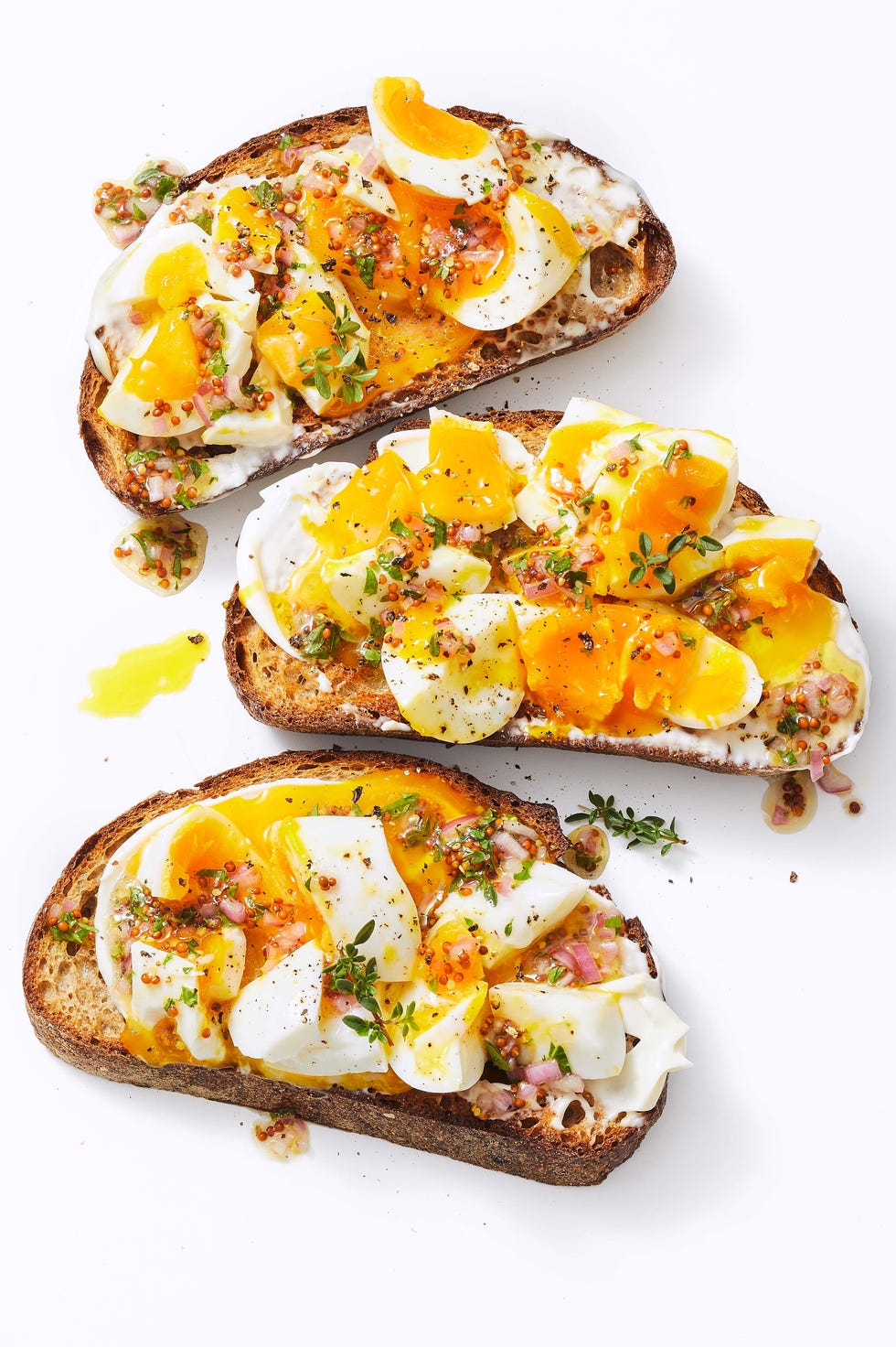 jammy egg toasts for christmas breakfast