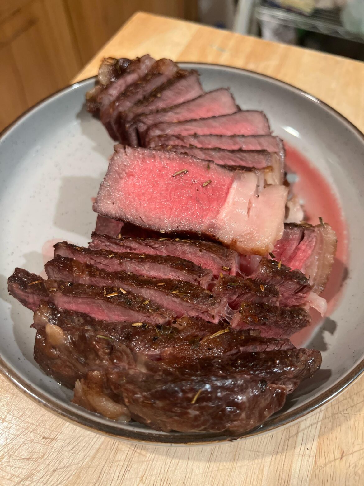 Casual reverse sear on a Saturday night