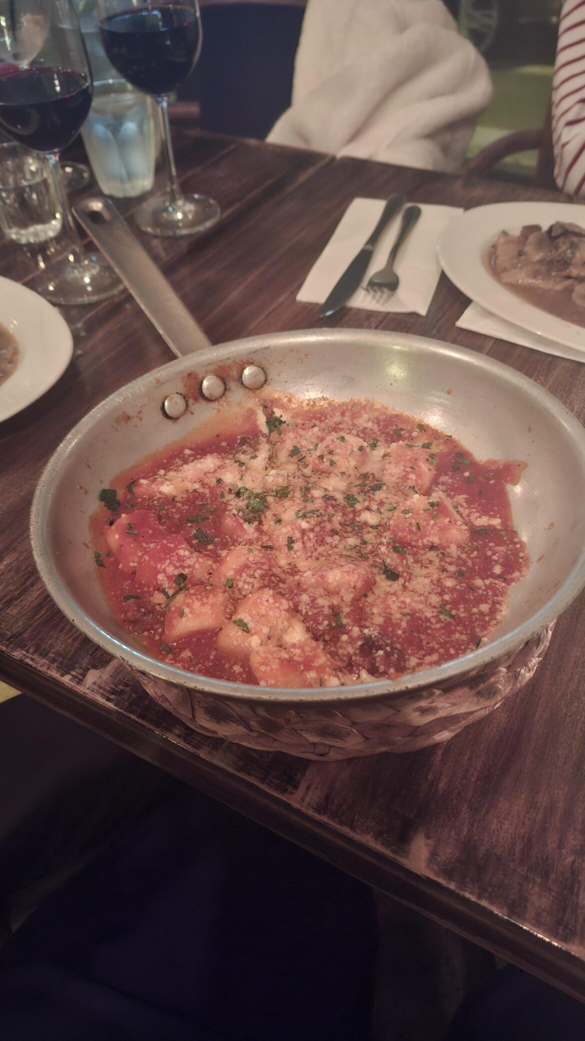 "Don't touch, it's hot!" Maybe as it's directly off the stove??