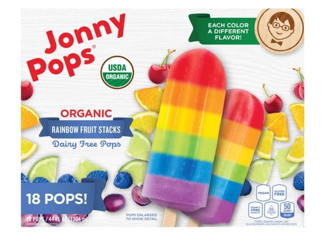 Jonny Pops Organic Rainbow Fruit Stacks Pops