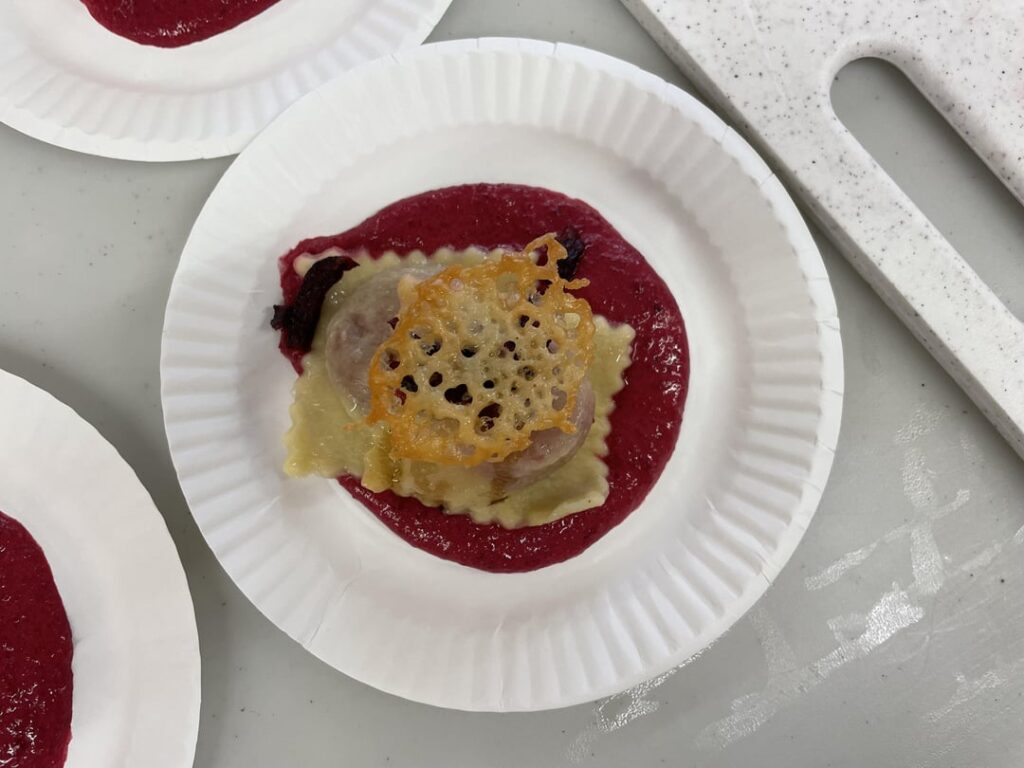 A dish my team doing for a state wide cooking competition.