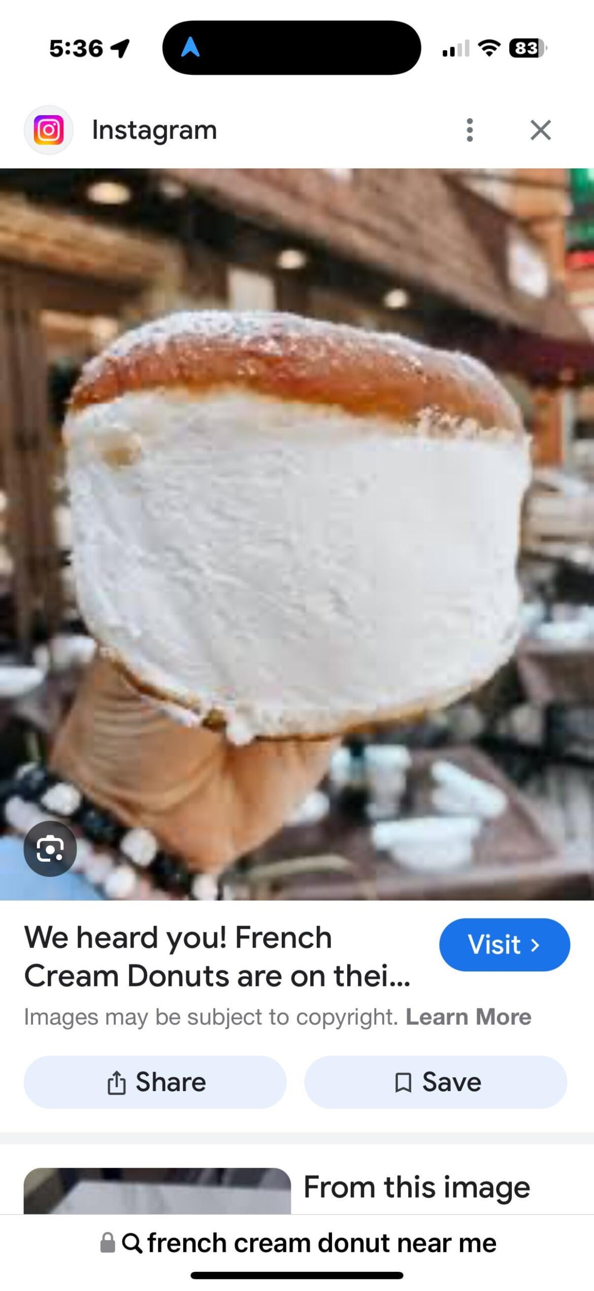 Looking for a French cream donut like le pain quotidien