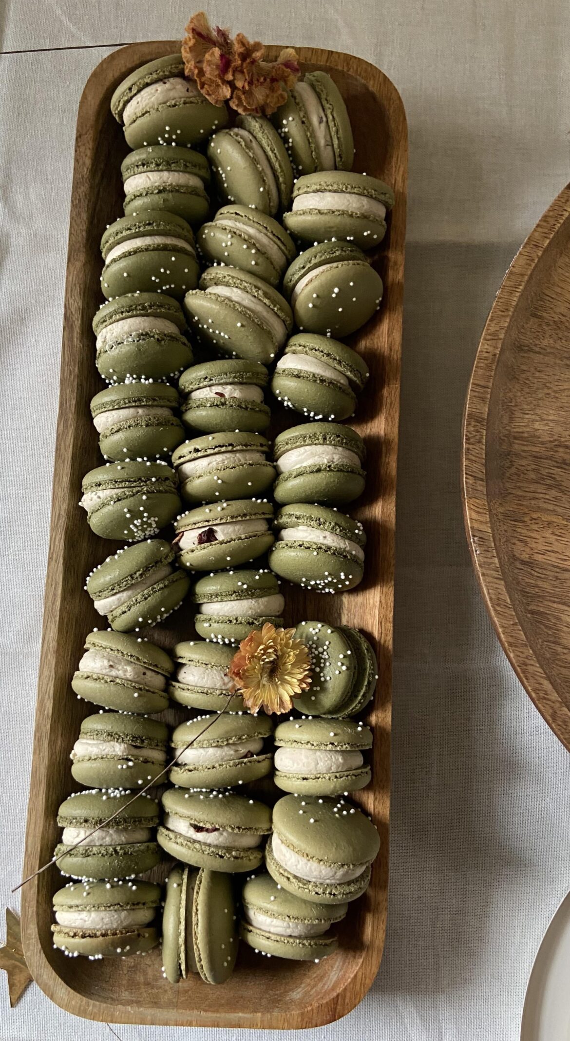 Rose Congou flavored Macarons