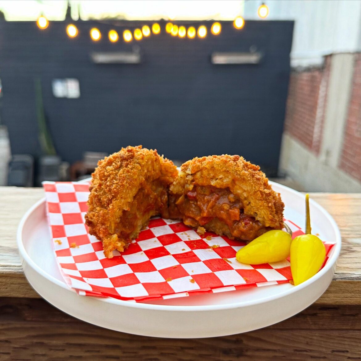 Non traditional arancini riceballs from Mister Riceball Pop-up