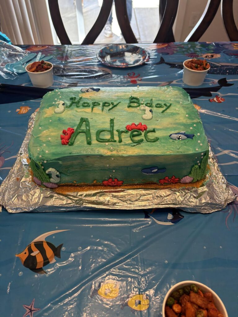 First sheet cake ever for my son, how did I do?