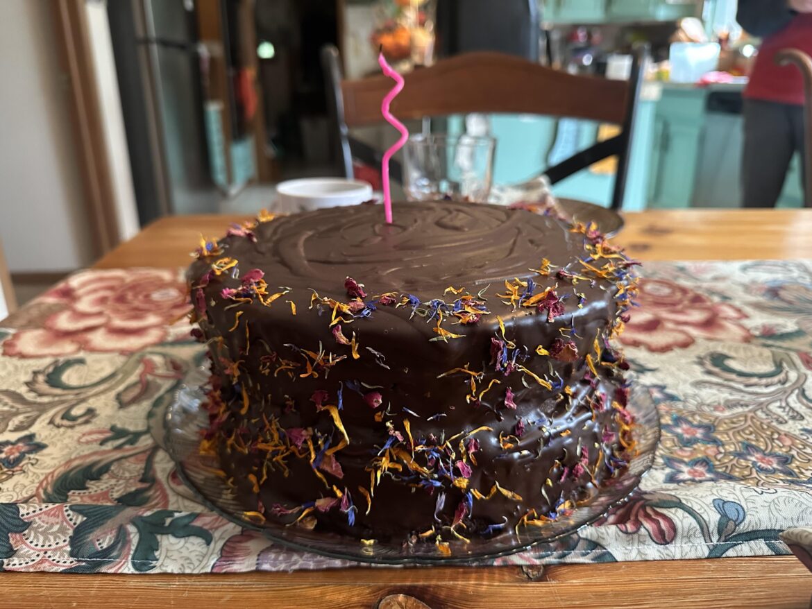 Chocolate and Orange Ganache Birthday Cake