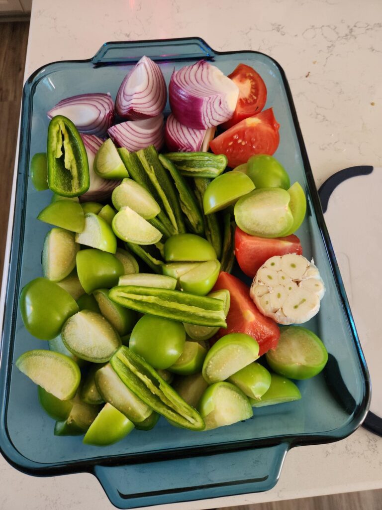 Tried my hand at smoked salsa verde